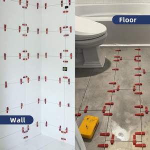 Système de nivellement des carreaux en PVC avec 100 cales réutilisables pour mur et sol - Product Image 6