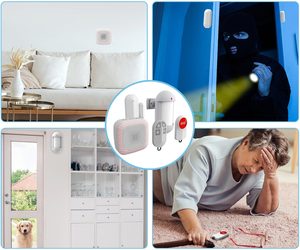 Báo động lớn âm thanh chói đèn cảnh báo thông minh còi báo động sao lưu pin trong nhà còi báo động với cảnh báo nhấp nháy - Product Image 4