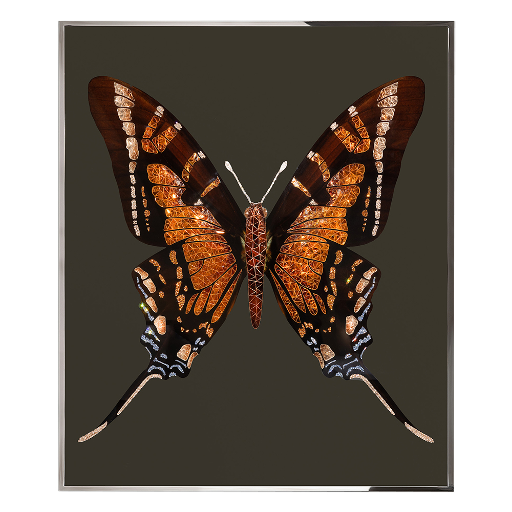 蝶の豪華なデザイン手作りクリスタル絵画抽象的な有名な5d赤