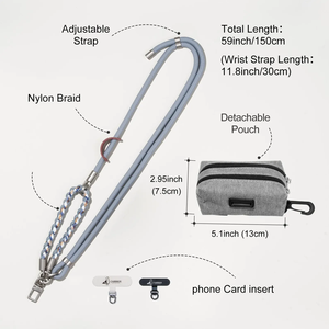 Cordón para Celular Tres en Uno, Correa Ajustable para Llevar Cruzado, Bolsa de Poliéster, Resistente al Agua, para Tarjetas de Identificación - Product Image 3