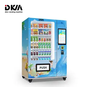 DKMVending-máquina expendedora de alimentos y bebidas con pantalla táctil suave, precio de fábrica