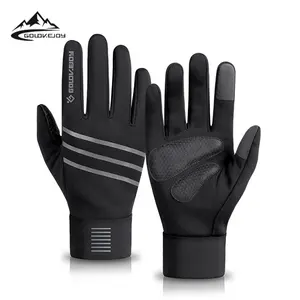 GOLOVEJOY DB63 Cheap Waterproof Touchscreen Custom Logo Anti Slip Winter Thermal Warm Fleece Lining Bike Cycling Gloves Plain