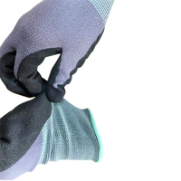 Gants en nitrile noir NBR avec écran tactile en tricot nylon-spandex