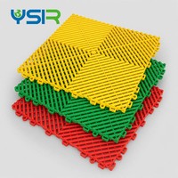 Dalles de sol pour lavage de voitures 400x400mm en PP, grille ouverte, antidérapantes, résistantes à la graisse, drainage rapide, usage intensif, épaisseur 30mm 40mm