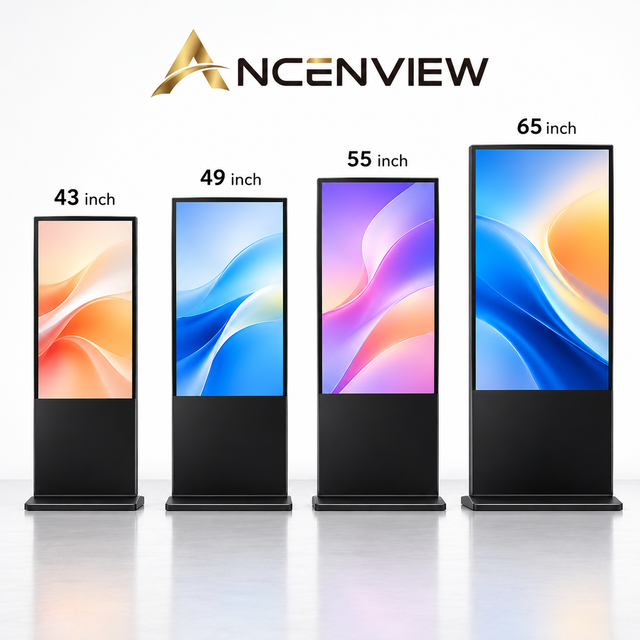 Ultra Thin 43 49 55 Inch Touch Screen Digital Signage Display 2K 4K Android Indoor LCD Commercial Advertising Player Kiosk