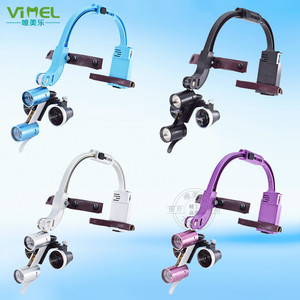 Lámpara de Cabeza Dental Vimel con Lupa Binocular 2.5X 3.5X Recargable para Examen Oral y Cirugía Estética - Product Image 1