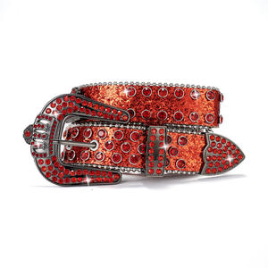 Sınır ötesi Punk taç Trendy kemer kakma Rhinestone Sequins erkek kadın moda kaya tarzı alaşım toka erkek kadın kemeri - Product Image 2