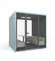 Cabine de réunion insonorisée modulaire, cabine acoustique moderne pour immeuble de bureaux, hôpital, école, aéroport, espace commercial CE