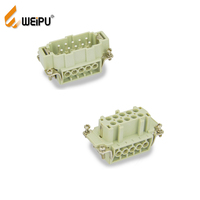 WEIPU Heavy-Duty 16A 500V Power Harness Plug 10pin 16pin Male Copper Contact Material Alloy Connector