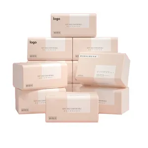 Rollo de papel tisú para limpieza facial 3ply 480 hojas papel sedoso de tejido facial rosa