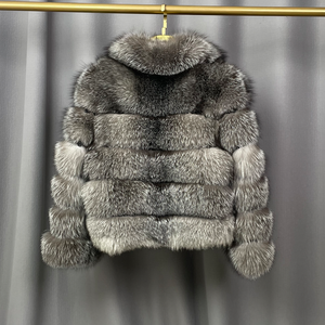 厂家批发休闲棉丝可逆透气蓬松时尚女士厚保暖狐狸毛大衣短高街款式 - Product Image 4