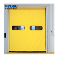 Porte roulante PVC rapide à fermeture éclair, avec capteur micro-ondes protecteur et servomoteur