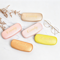 Étui à lunettes rigide imprimé motif bonbons, boîte de rangement portable en cuir PU pour lunettes, étui à lunettes personnalisé avec logo pour lunettes optiques