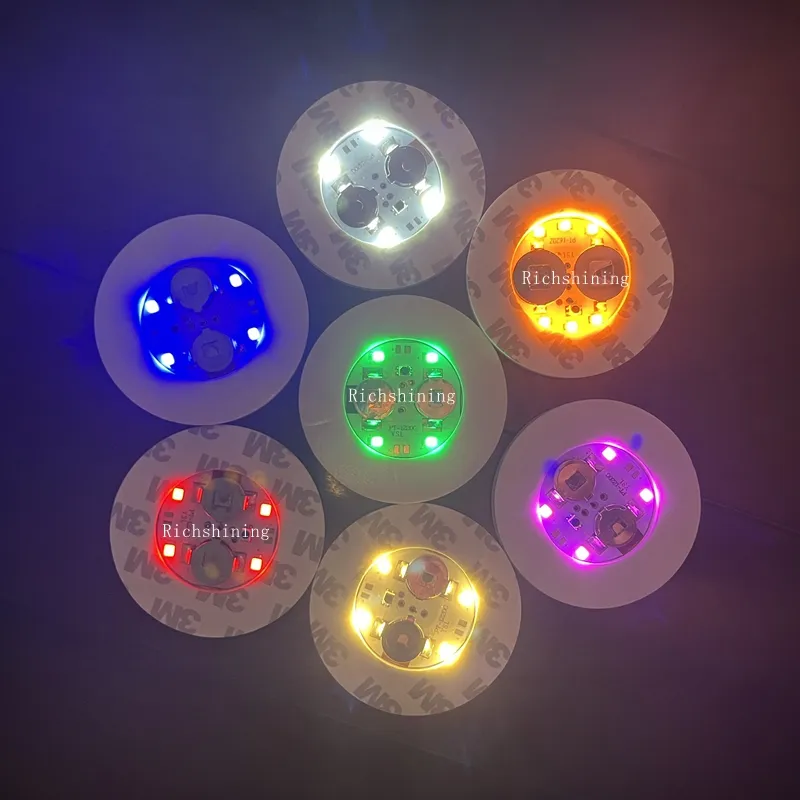 Shenzhen Levert Nieuwjaarsfeest Promotie Led Coaster Light Sticker Champagneflesverlichting Gemaakt Van Glas Voor Afstuderen