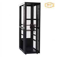 Armoire de serveur 42U pour centre de données en colocation, armoire de serveur premium pour GPU IA avec porte en maille et double fente PDU verticale
