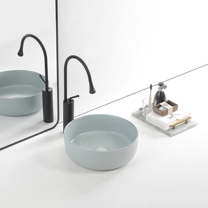 Évier de lavabo d'art en céramique émaillée de couleur mate moderne - Product Image 2