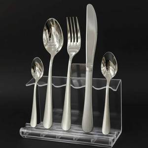 Service de couverts en acier inoxydable Pak Enterprises, ensemble de couverts pour la table, cuillère, fourchette, couteau, pour la famille, la restauration, les restaurants. - Product Image 6
