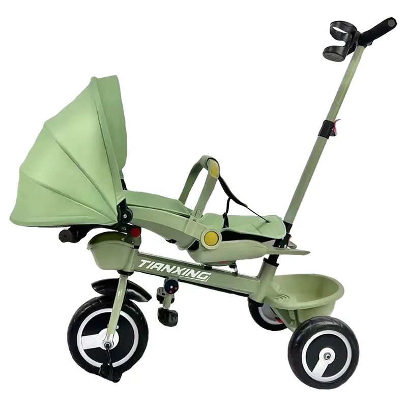 Venta caliente 2024 triciclo del bebé/Triciclo al por mayor de los niños del CE para los bebés/barato 4 en 1 niños triciclo juguetes del bebé paseo en