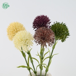 زهور قرنفل اصطناعية بملمس حقيقي بطول 58 سم مع ساق وكرة عشبية خضراء لتزيين المنزل والفنادق وحفلات الزفاف وأعياد الميلاد - Product Image 2