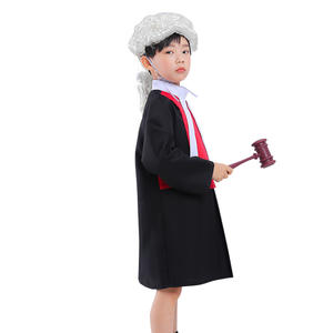 Maternelle Halloween Uniforme professionnel Enfants <span class=keywords><strong>Avocat</strong></span> Costume Avec Baguette et Perruque Carrière Jour Cosplay Costumes pour Enfants - Product Image 3