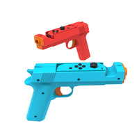 Manette de jeu portable avec joystick gauche et droit, poignée de tir en forme de pistolet pour Switch OLED TNS-2159, état neuf