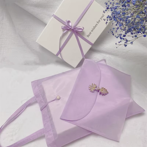Encrypted Organza Shopping <b>Bags</b> with Pearl Button Organza Tote Women <b>Bags</b> Organza <b>Bag</b> with Chinese Knot <b>Frog</b> Closures Button - Product Image 5