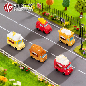 รถเข็นไอศกรีมจิ๋ว Dp งานฝีมือเรซิ่น สไตล์การ์ตูน ของตกแต่งบ้าน - Product Image 5