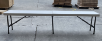 Hot Sale Indoor Outdoor Events Wedding Rectangular White HDPE Plastic Farmhouse Design <b>Aluminum</b> Frame Foldable Picnic Dining - Product Image 2