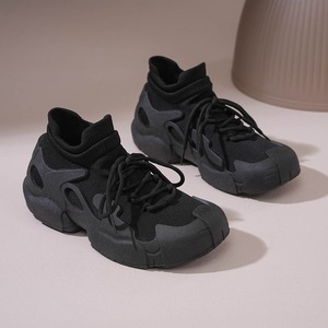 Nouvelles Chaussures Dad Style Mecha Respirantes et Légères à Lacets pour Femme Automne Hiver Antidérapantes avec Doublure en Maille et Semelle Intermédiaire en Caoutchouc Textile 2025 - Product Image 5