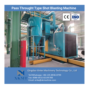 Machine de grenaillage CE Q69 pour plaques d'acier/poutres en H, type convoyeur à rouleaux automatique, machine de sablage à passage continu - Product Image 4