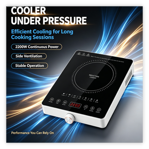 Table de cuisson à induction 2200W à double commande tactile, panneau en cristal CCA 16*27, bobine personnalisée, boîtier en acier noir et blanc, <span class=keywords><strong>cuisinière</strong></span> domestique - Product Image 6