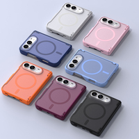 Étui de protection pour téléphone pliable VAWI B513 en PC texturé mat, compatible avec la charge magnétique sans fil iPhone Duo, Funda De Celular
