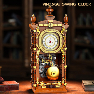 Orologio a Pendolo Retrò Missile Bear, Modello <span class=keywords><strong>3D</strong></span> T2109, 751 Pezzi, Blocchi di Costruzione Educativi in Plastica ABS, Fantascienza - Product Image 4