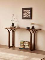 Nouvelle table console en bois massif de style chinois, en noyer noir d'Amérique du Nord, design moderne et simple pour l'entrée et le salon