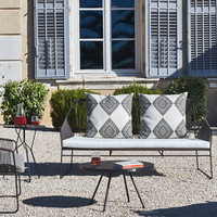 Ensemble de chaise et table basse en alliage d'aluminium de style nordique pour l'extérieur, meubles d'extérieur résistants aux intempéries pour jardin, cour, terrasse