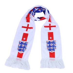 Digital Printing Scarf Custom Fans Cheer Cheap Knitted Polyester Football Fans Custom Designed Outdoor Soccer Scarf