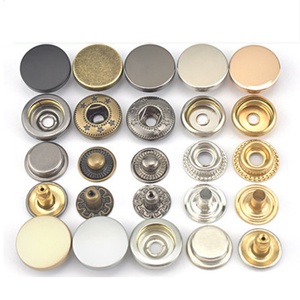 กระดุมแป๊กโลหะแบบกด 4 ส่วน ทำจากทองเหลืองและเหล็ก สำหรับตกแต่งแฟชั่น - Product Image 2