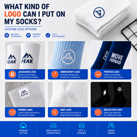 Chaussettes de sport en gros pour hommes, pour l'automne, l'extérieur, le fitness, la course, le football, en tissu éponge blanc avec maintien de la cheville et logo tricoté sur le dessous