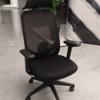 Chaise de bureau ergonomique pivotante en tissu, design moderne, hauteur réglable