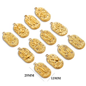 Liontin kartu <span class=keywords><strong>Tarot</strong></span> lapisan emas 18K liontin kartu <span class=keywords><strong>Tarot</strong></span> baja tahan karat liontin starty <span class=keywords><strong>Tarot</strong></span> 12 Con untuk pembuatan perhiasan - Product Image 4