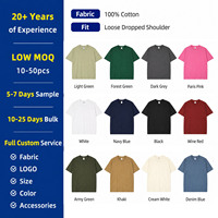 T-shirt Homme Grande Taille 100% Coton Coupe Ample T-shirt Lourd de Marque pour Homme T-shirt Uni et Lourd pour Homme