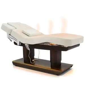 Тепловой белый массажный стол, электрическая Эстетическая кровать для красоты лица, медицинская кровать, мебель для салона