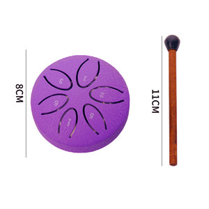 Air Spirit, tambor de lengua de acero de 6 tonos de 3 pulgadas, instrumento Musical de percusión vacío portátil con baquetas, tambor olvidadizo - Product Image 6