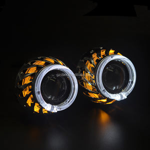 DeAO nouveaux autres accessoires d'éclairage de voiture 2.5 pouces Double anneau d'yeux d'ange H1 <span class=keywords><strong>H7</strong></span> 9005 BI Kit de lentille Led projecteur de voiture phare universel - Product Image 5