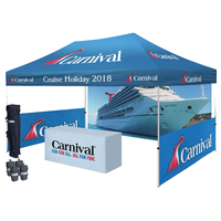 Tente publicitaire pliable personnalisée avec parois latérales, structure en aluminium pour la promotion d'événements