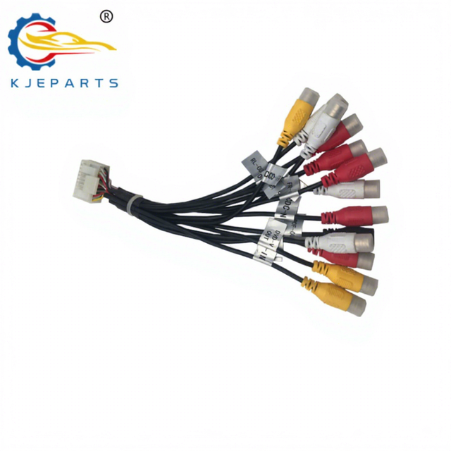 Automobile 20Pin Connector Complete Wiring Harness Audio Reverse Video Cable for Car Stereo Radio