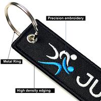Porte-clés brodés personnalisés en gros avec logo pour accessoires de porte-clés en tissu et porte-clés tissés – Cadeaux