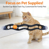 Jouets interactifs pour chats : Balle de jeu pour chat avec ventouse pratique pour fenêtre