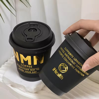 Tasse en papier à café jetable enduite de PE biodégradable de 10 oz Logo personnalisé à paroi unique Style unique pour l'artisanat