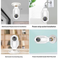 Cámara bombilla Tuya WiFi 2MP 5G: Audio bidireccional, visión infrarroja, control móvil y auto-seguimiento para interiores